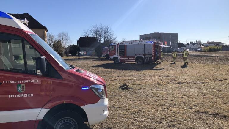 Wiesenbrand im Ortsgebiet