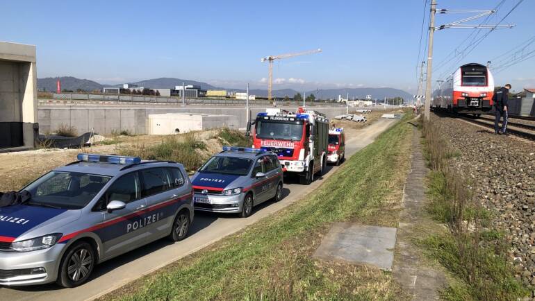 Einsatz auf der Südbahnstrecke