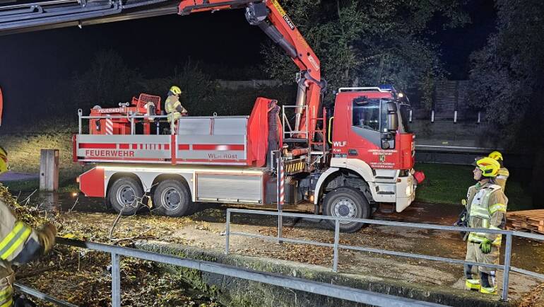 Überschwemmung nach Verklausung